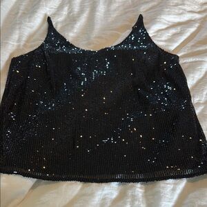 Banana Republic Black Sequin Camisole